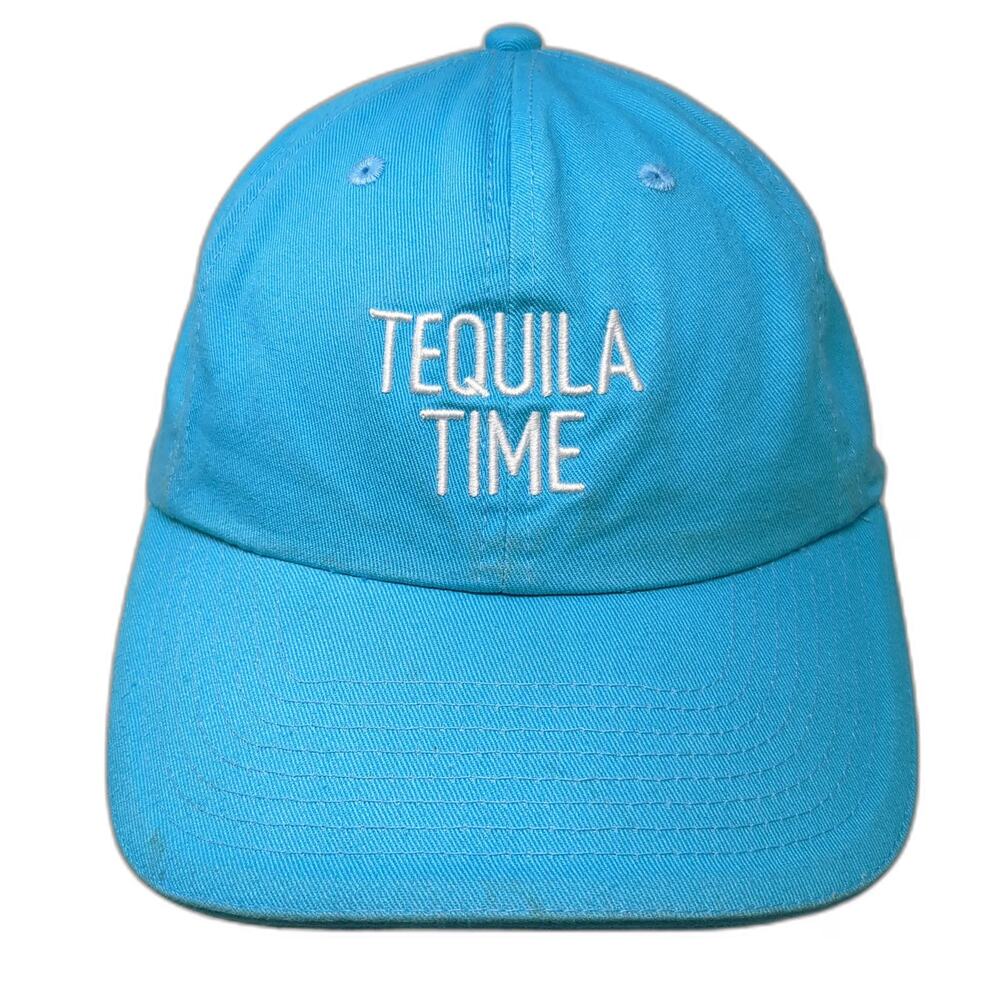 Cazadores Blue One Size Baseball Cap Hat Tequila Time Embroidery Slideback